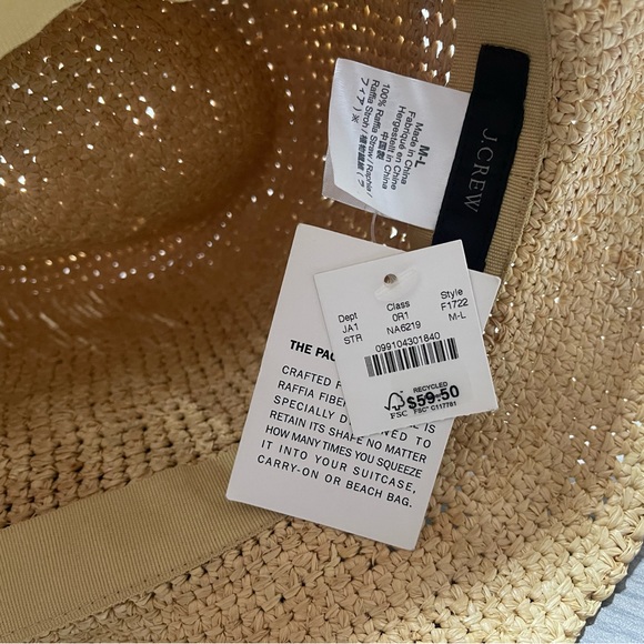 J Crew Packable Raffia Straw Hat - Picture 10 of 10